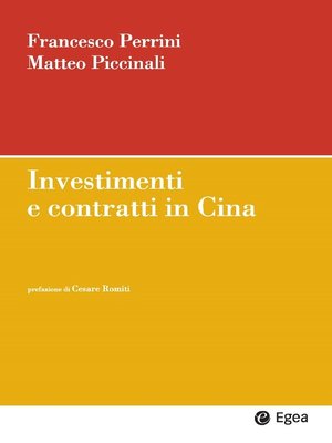 cover image of Investimenti e contratti in Cina